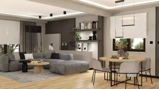 Przytulny dom w Andrychowie – salon