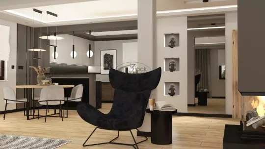 Przytulny dom w Andrychowie – salon