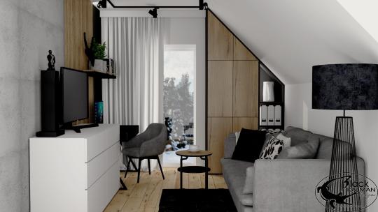 Projekt wnętrza domowego biura