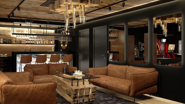 Pokój imprezowy z barem i bilardem