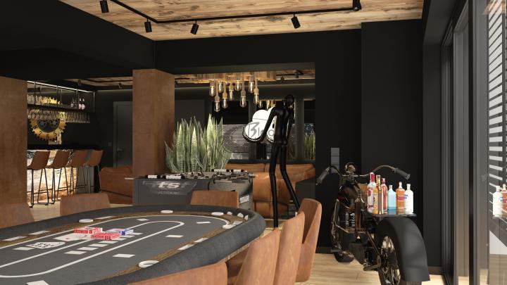 Pokój imprezowy – stół do bilarda