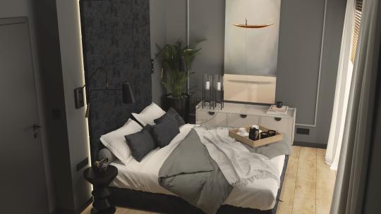 Apartament na Sarnim Stoku – sypialnia