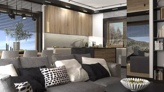Apartament w Szczyrku – salon