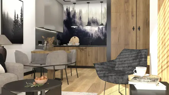 Apartament na wynajem w Szczyrku – salon