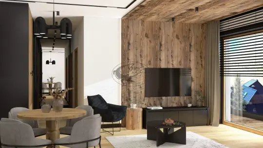 Apartament na wynajem w Szczyrku – salon